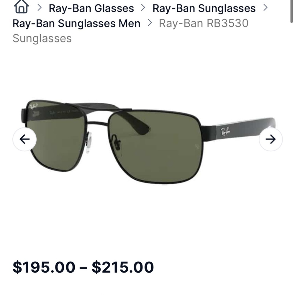 Black Ray-Ban Sunglasses RB 3530